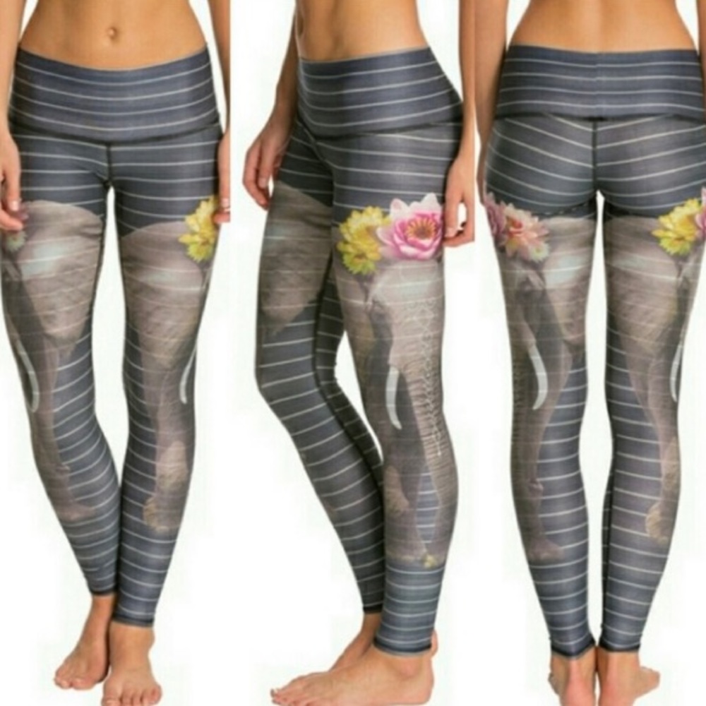 Teeki Love the Elephant Leggings - Size M